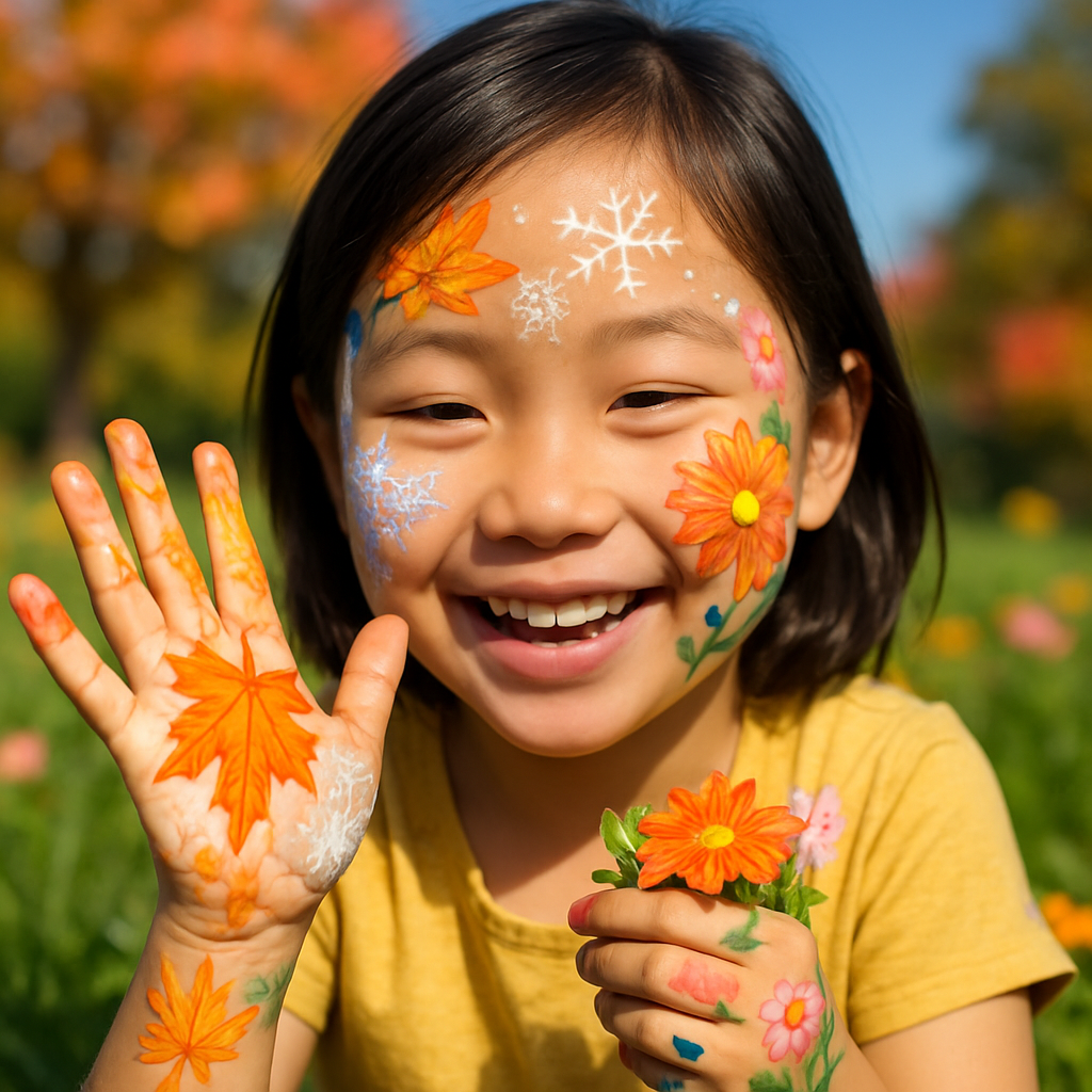 Djevojčica s oslikanim licem u obliku leptira